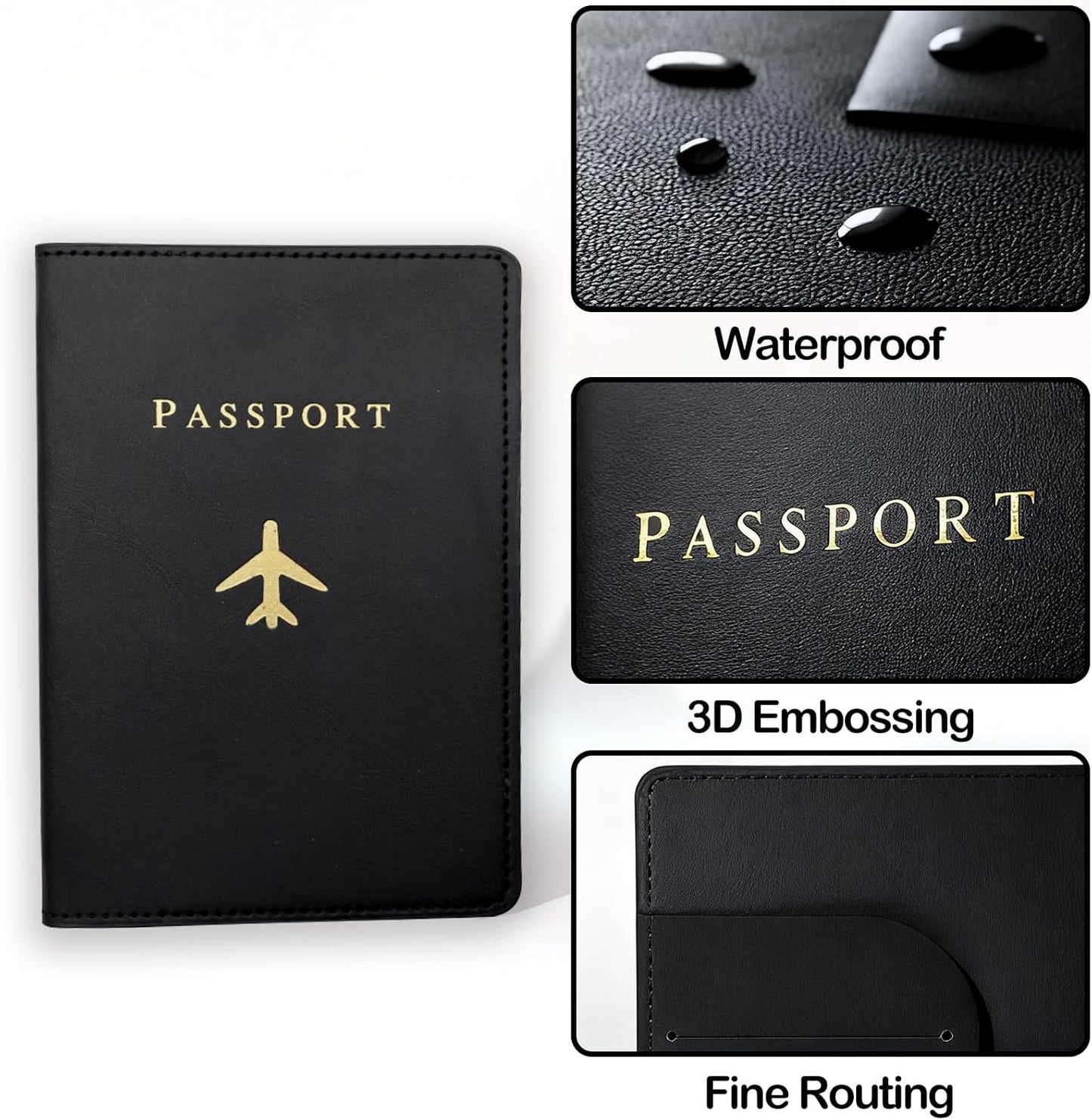 Sizobi Leather Passport Holder Covers Case, Passport Holder for Travel Women, International Travel Must Haves Travel Accessories for Women Men, Cruise Ship Essentials, Passport Book Travel Gifts