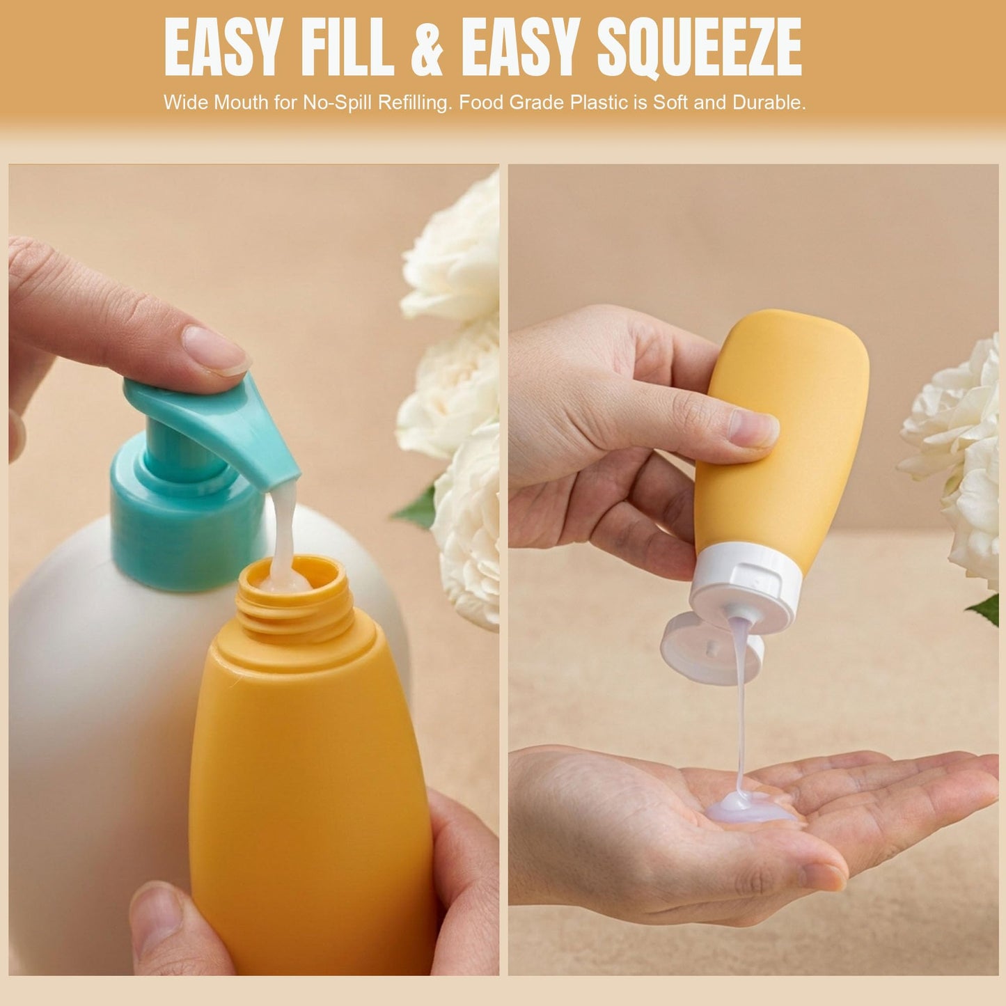 DEWSENSI 20 Pack Travel Bottles Set for Toiletries