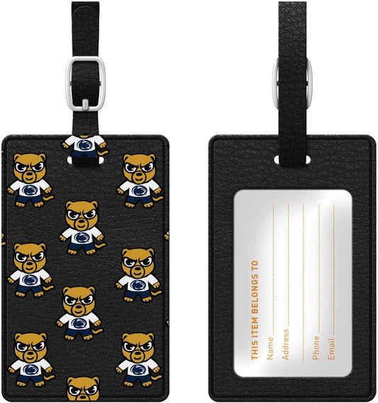 OTM Essentials Penn State University Faux Leather Luggage Tag, Durable Travel Accessories with Adjustable Strap and ID Card, Tokyodachi Mascot A