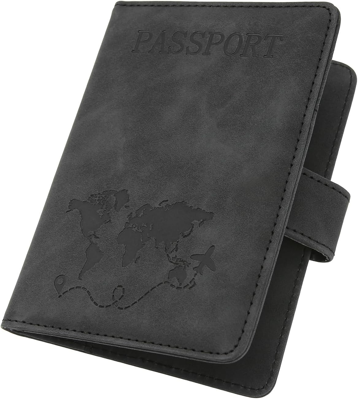 ILIYAH-Passport Cover-Passport Holder Travel Wallet-RFID Blocking Passport Case Travel Accessories Card Holder Wallet Unisex Travel Gifts(Black)