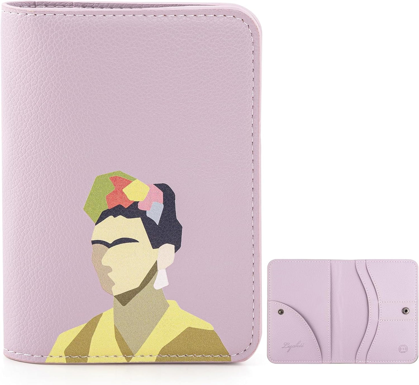 Lychii Passport Holder, Slim Passport Cover Travel Wallet with RFID Blocking, PU Leather Protector Pouch Protective Case for Passports, Boarding Pass, ID Cards