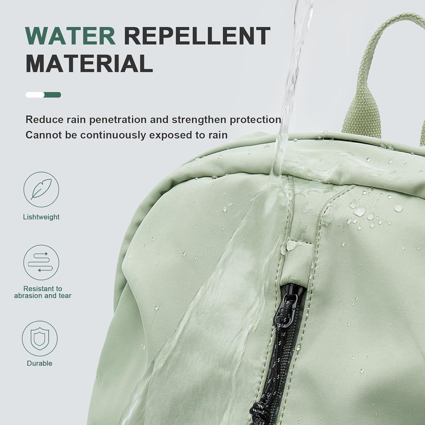 weradar Simple School Backpack For Men Women,Waterproof Bookbag For Teens Girls Boys,Lightweight Casual Daypacks College Backpack,Cute High School Bag(Green)