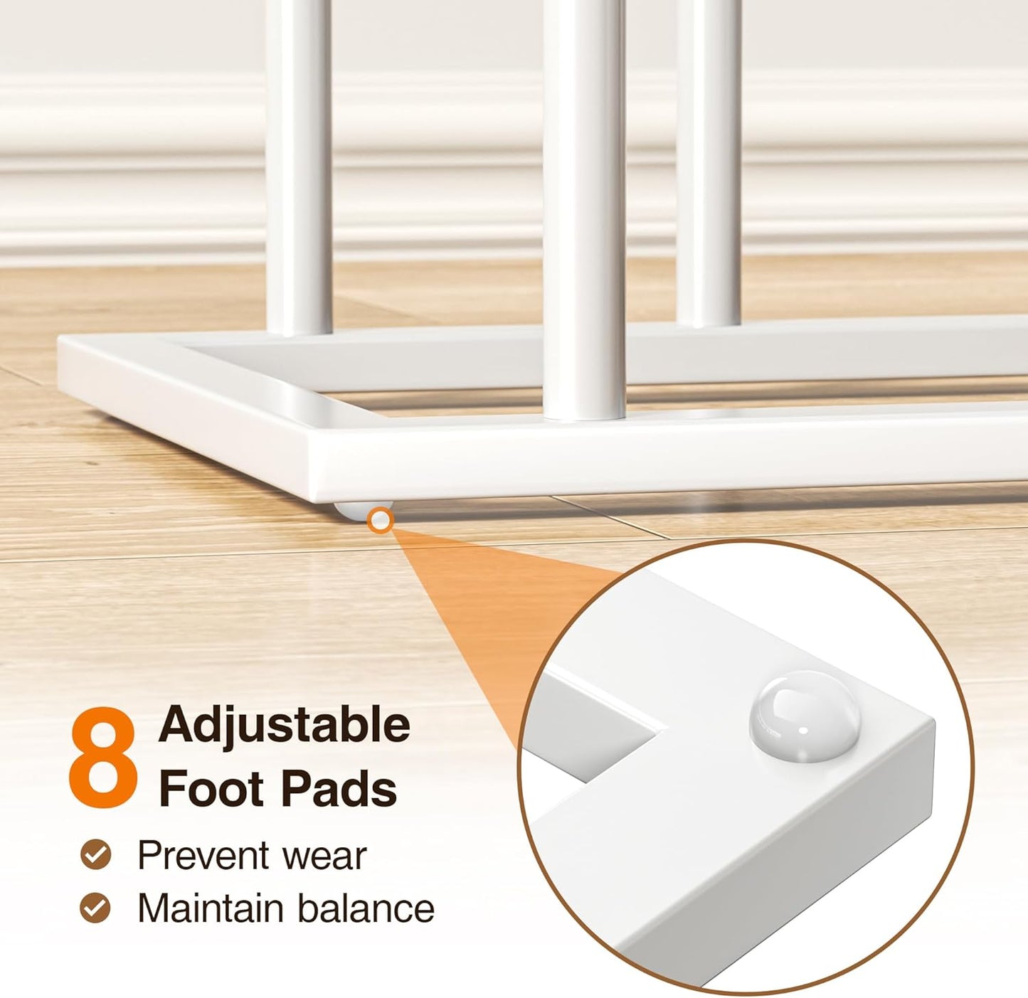 pickpiff Free Standing Shoe Racks - White Metal Boot Rack Organizer Tall Boots for Dorm Room, Closet, Entryway, Bedroom, Patio Outdoor, Hallway, White, Shoe Storage Fit for 6 Pairs