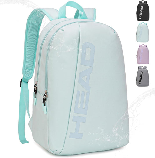 HEAD Waterproof Sports Gym Backpack for Women & Men, Large Casual Daypack Travel Backpacks for College/Weekender Overnight/Work/Fitness, 15.6 inch Laptop Backpack Lightweight Computer Bag Notebook Bag