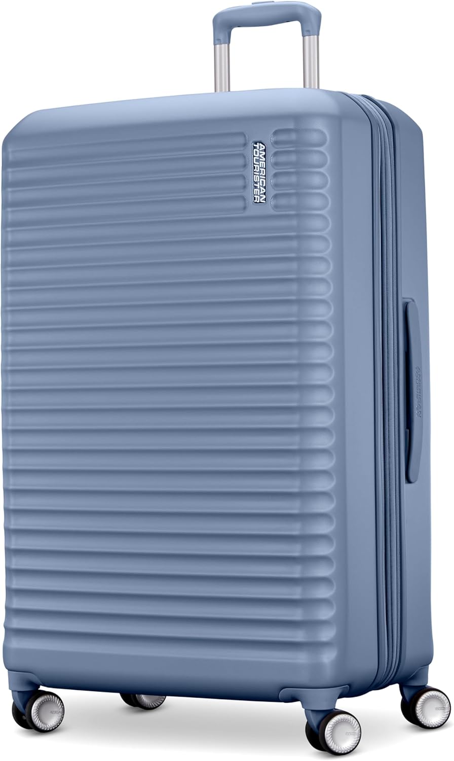 American Tourister Stratum 3.0 Large 28-Inch Spinner, Airline Approved, Durable Hardside Luggage, Expands 1.5", RightHeight™ Adjustable Handle, Elemental Blue