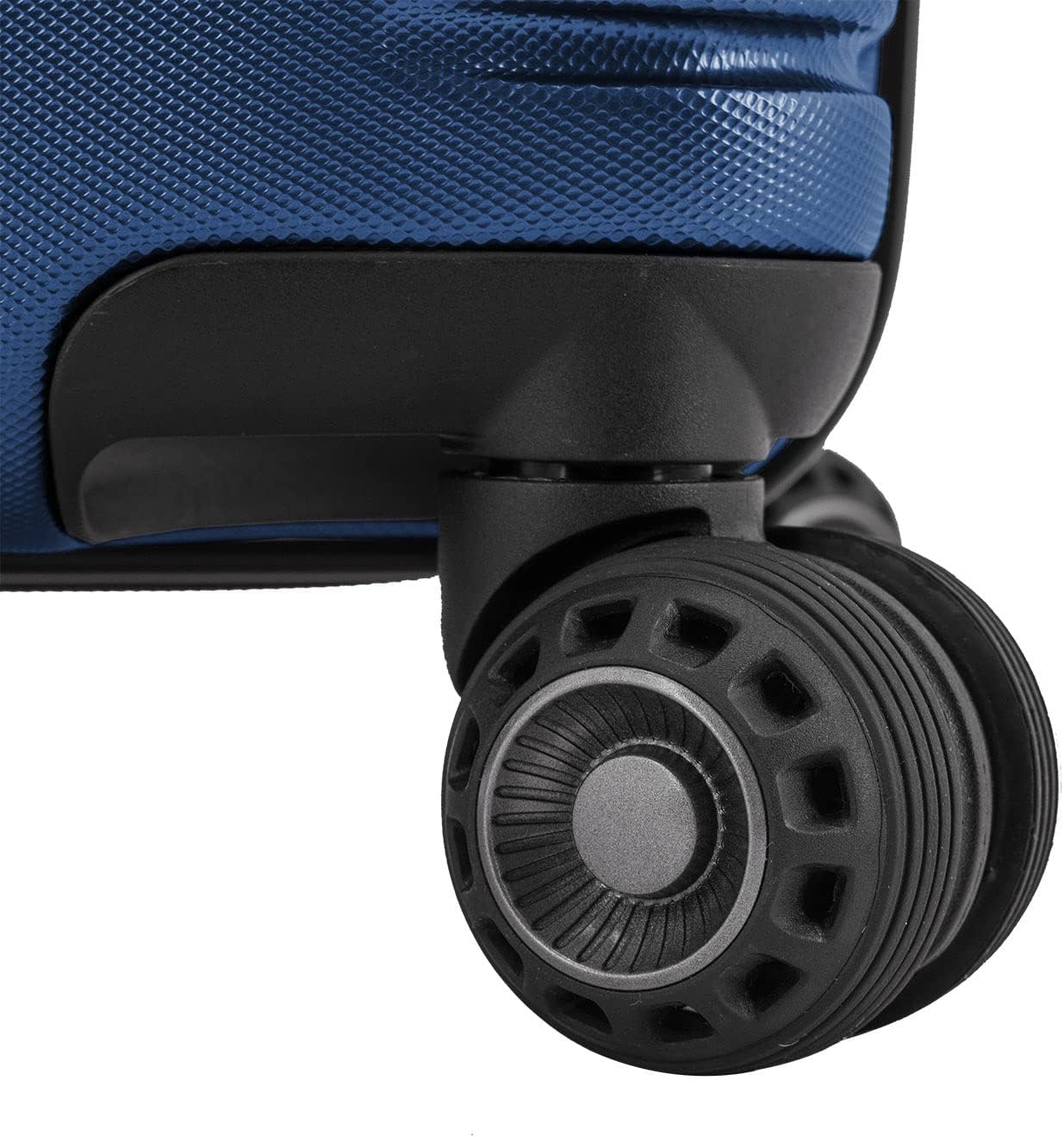 Traveler's Choice Archer Polycarbonate Hardside Spinner Luggage Set, Tie Down Straps, Blue, 3-Piece