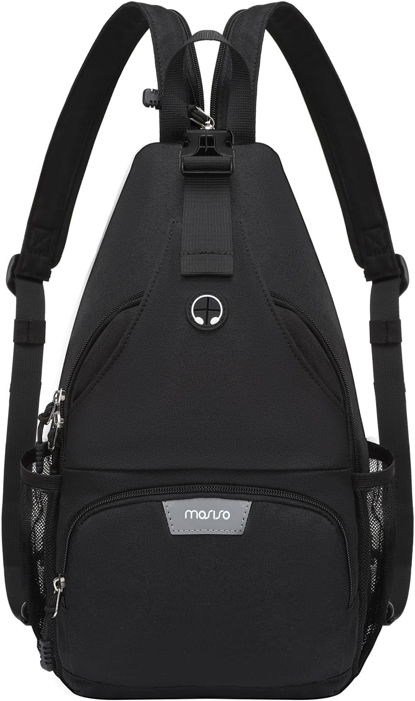 MOSISO Sling Backpack Travel Hiking Daypack, Crossbody Convertible Sling Bag with Front Pocket One Shoulder Chest Bag