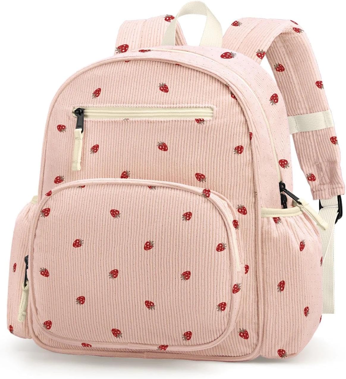 Corduroy Toddler Backpack for Girls 2-5, Preschool Kindergarten Backpack - Cute Kids Backpacks for Girls 13.7" H Fit Folder