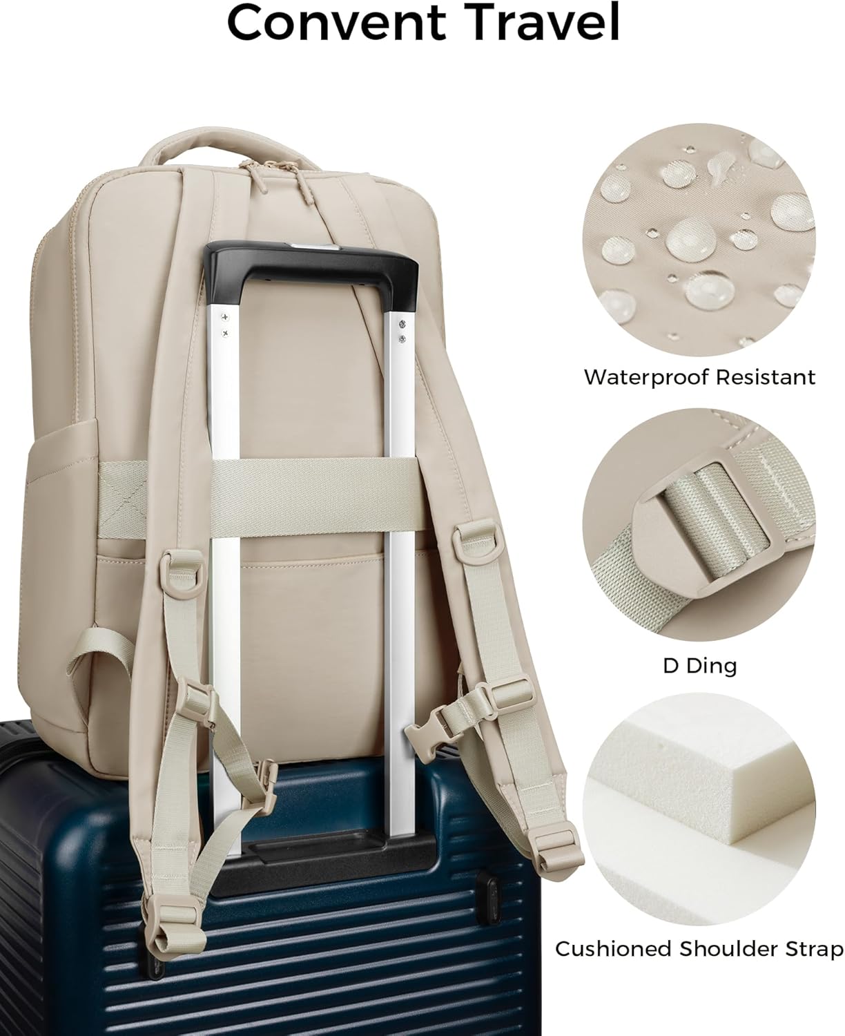 FODOKO Backpack for Work, Casual Backpack for Women Men Daypack Backpack for Travel College Bookbag