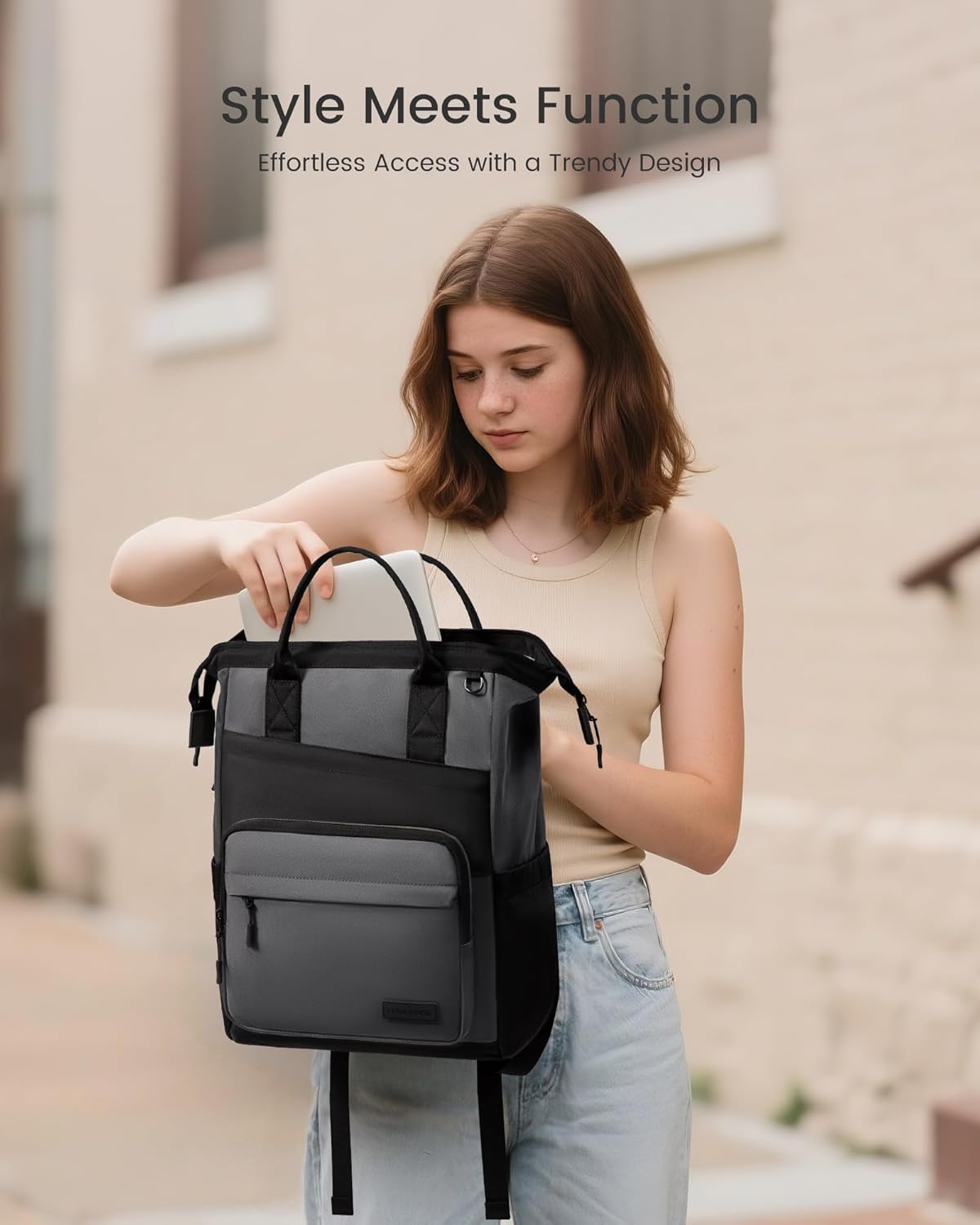 LOVEVOOK Laptop Backpack for Women, 17 Inch Travel Backpack for Work College Business, Water
