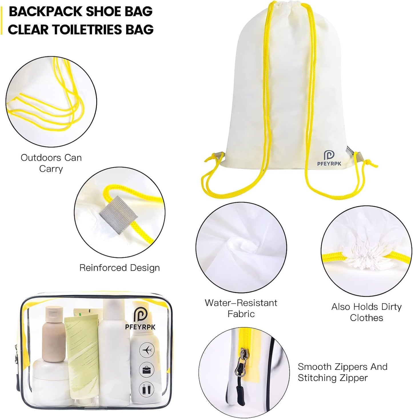 Lightweight Compression Packing Cubes for Suitcases, Compressible Expandable Travel Packing Organizer with Clear Toiletries and Backpack Bag, Travel Essentials for Carry on Luggage 7 Set