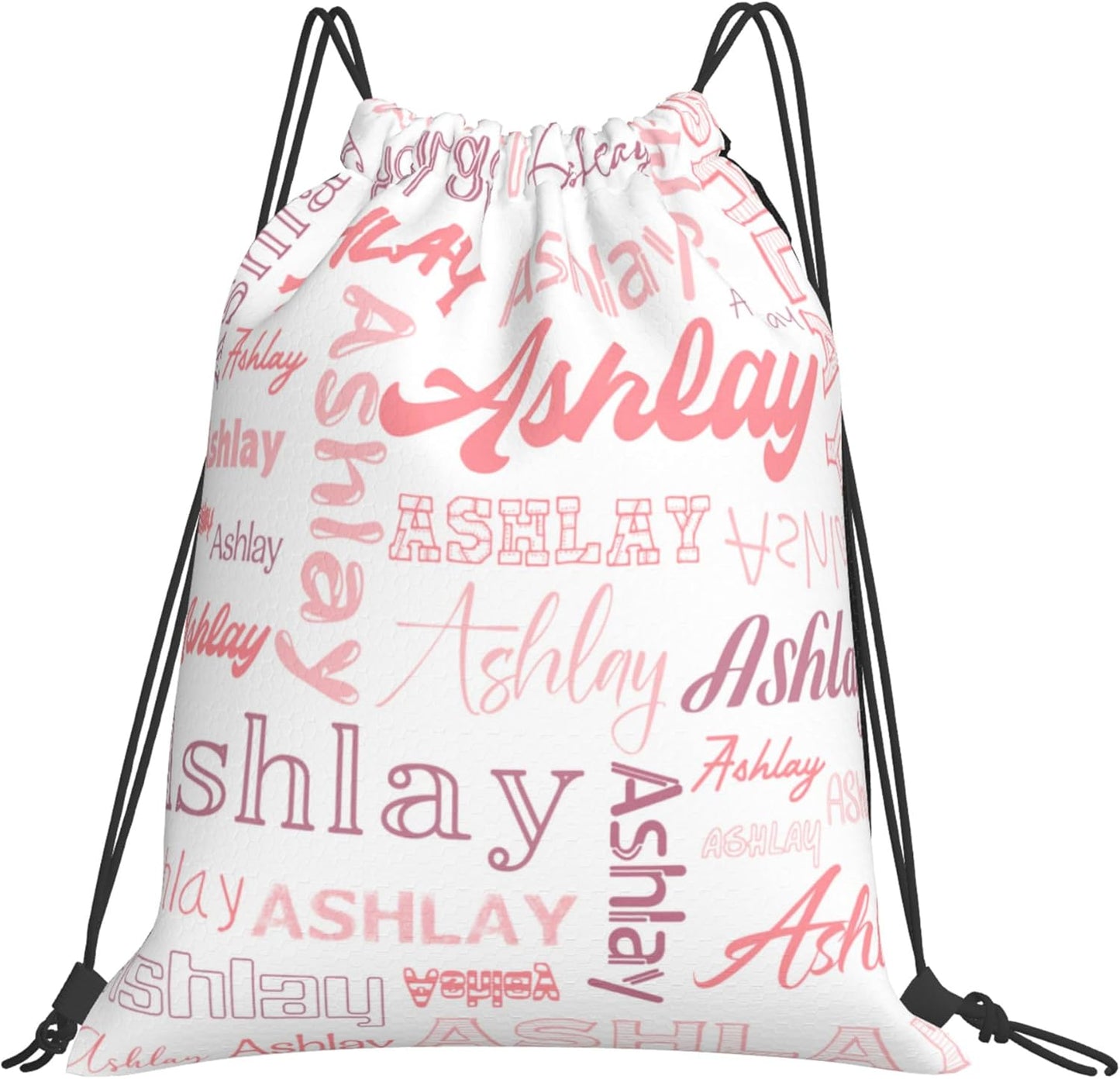 Personalized Drawstring Bag with Your Name Drawstring Backpack for Men Women Small Gym Beach