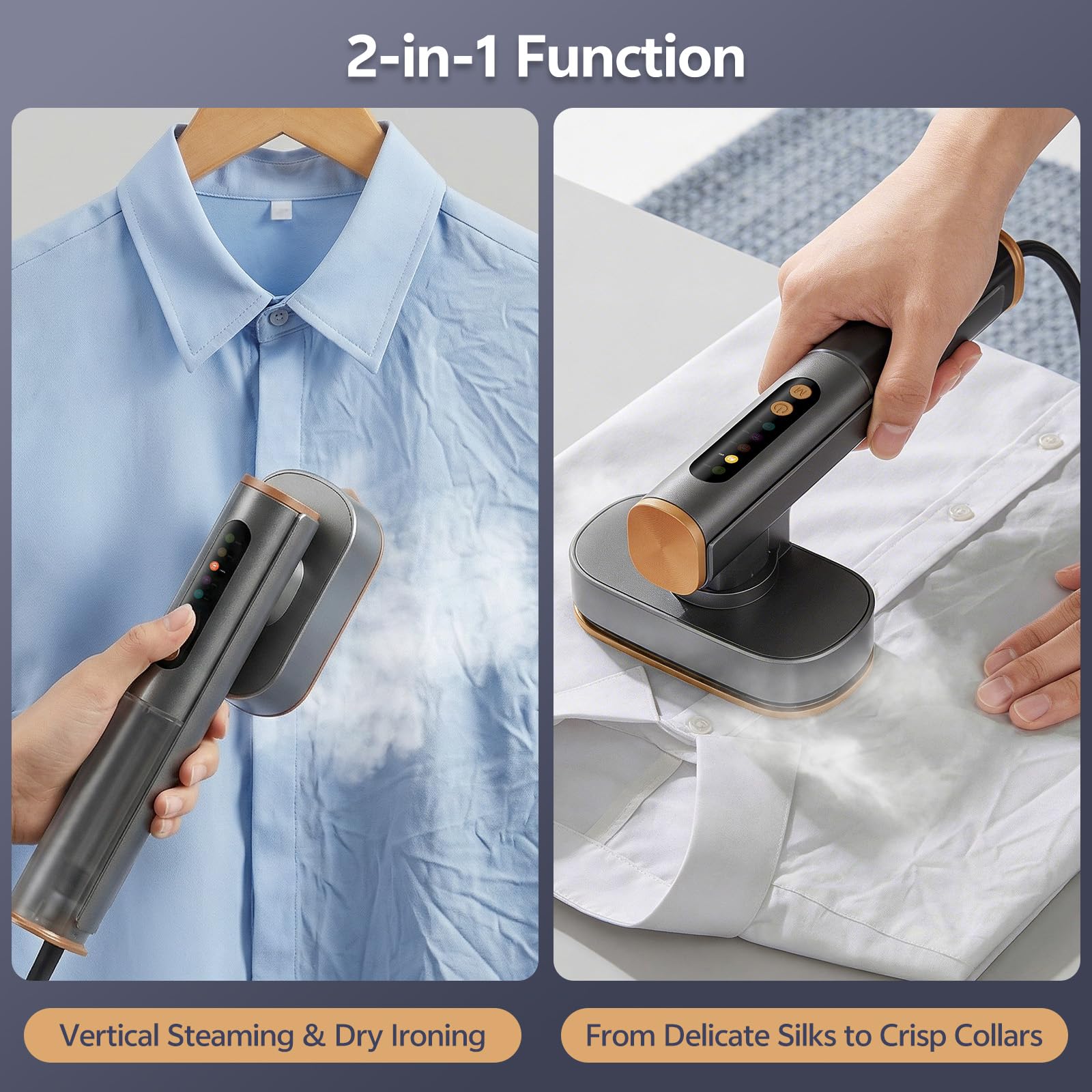 Travel Steamer for Clothes, Dual Voltage Portable Steamer 110-240V