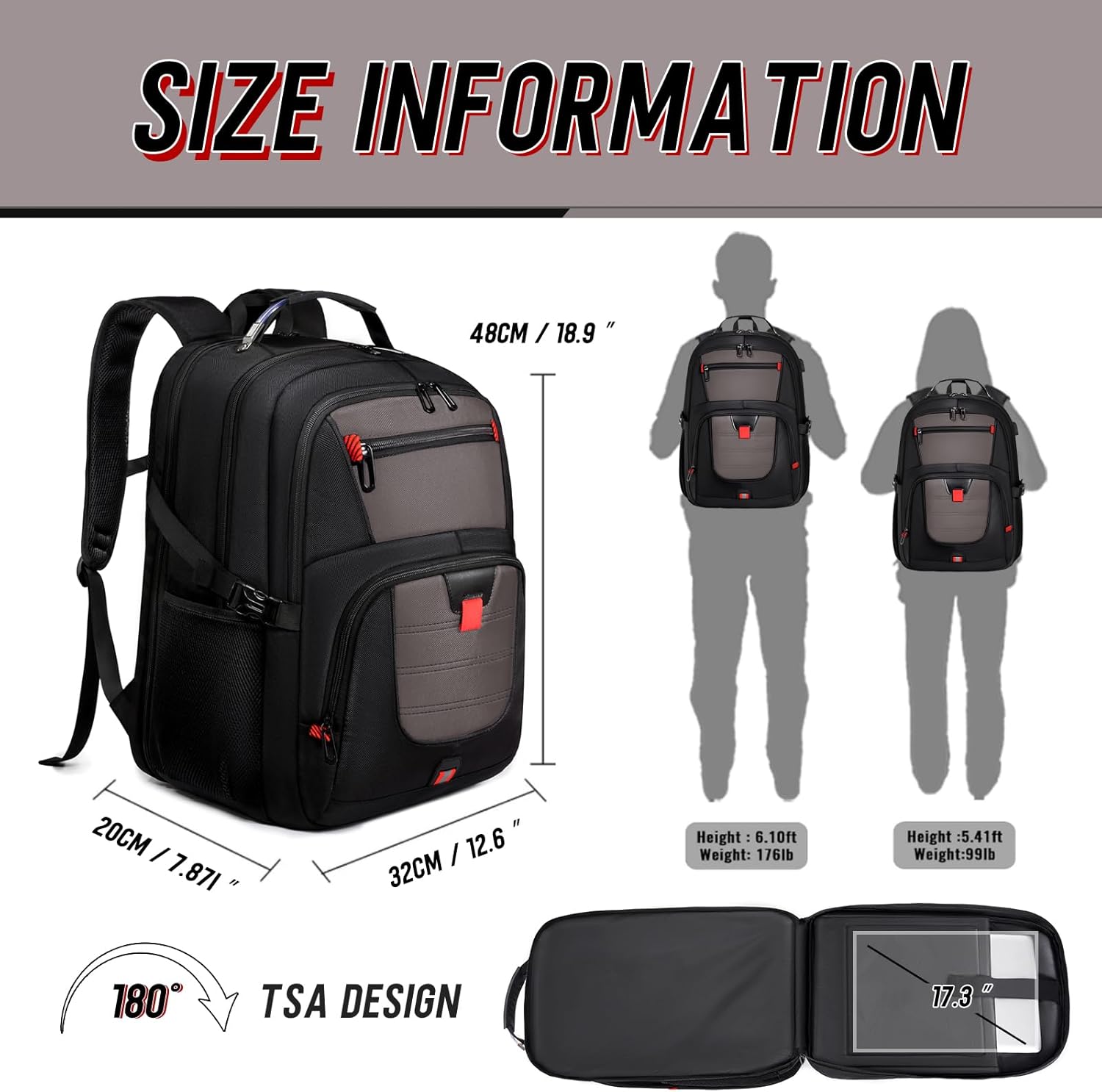 Z-MGKISS Travel Backpack, TSA Airline Approved, Travel Laptop Backpack with USB Charging Port