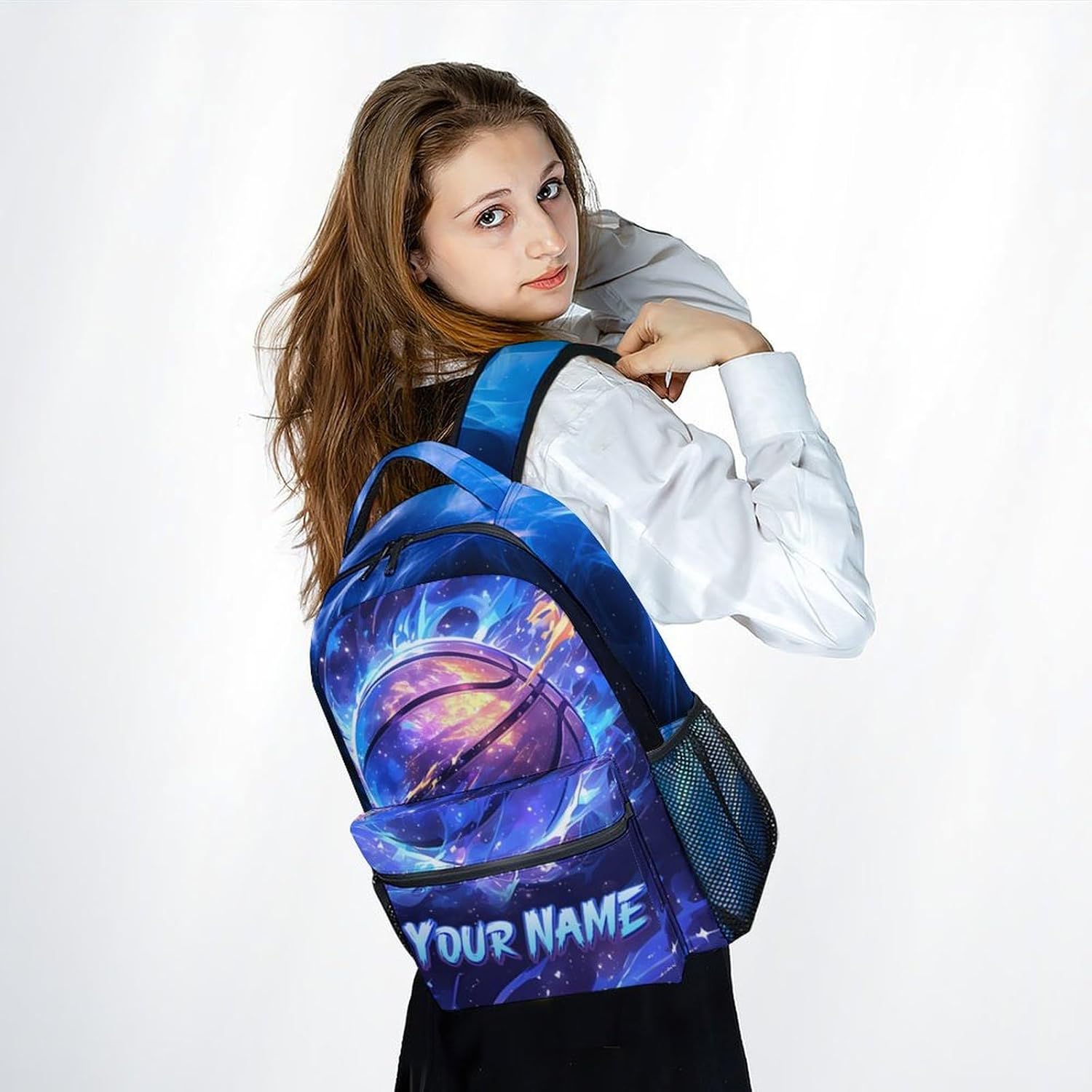 Backpack for Boys, Personalized Basketball Backpacks for Kids, Elementary School Bag for Teens, 17"