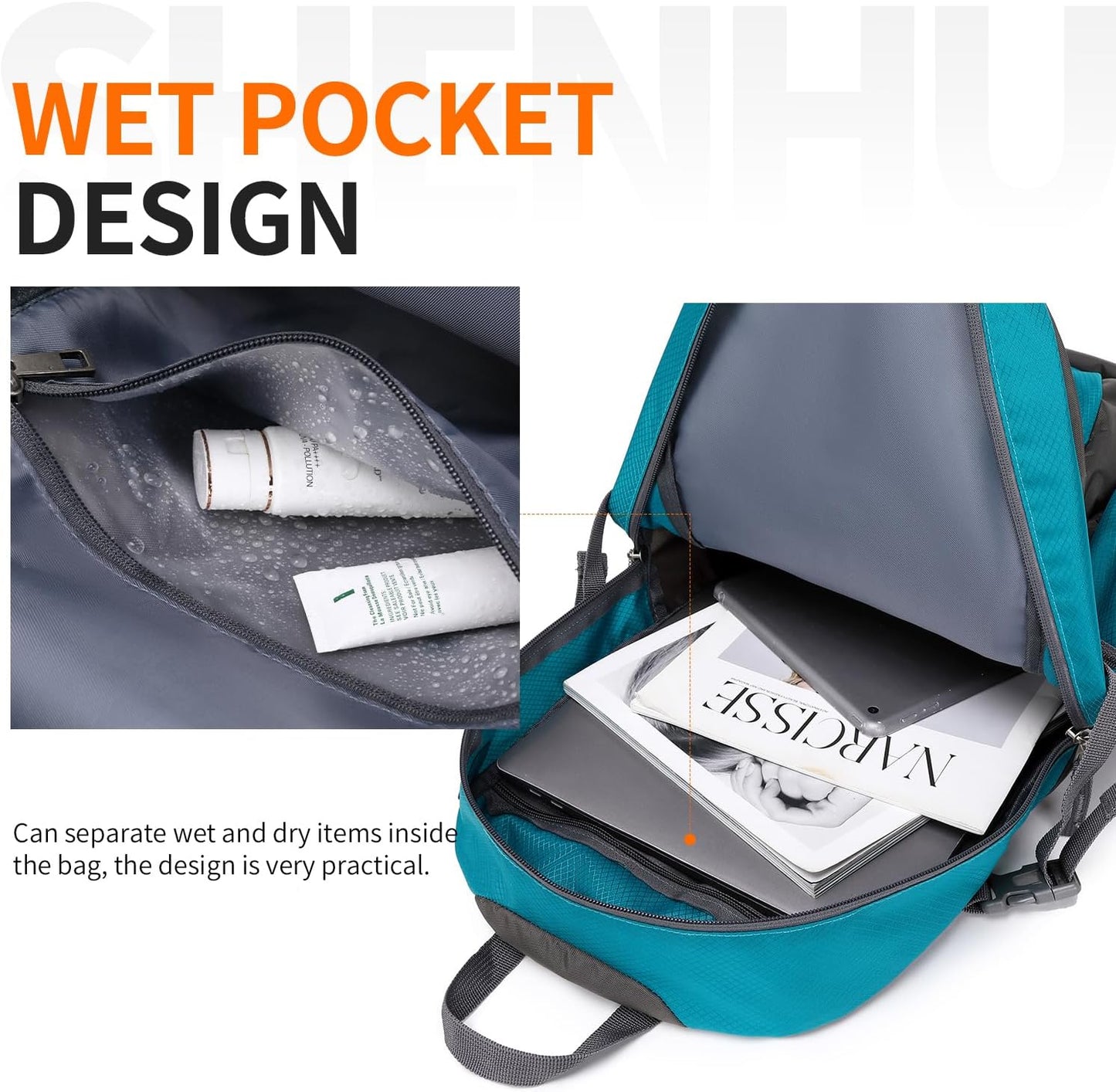 40L Hiking Backpack Lightweight Daypack Waterproof Travel Camping Backpack for Men Women Sport