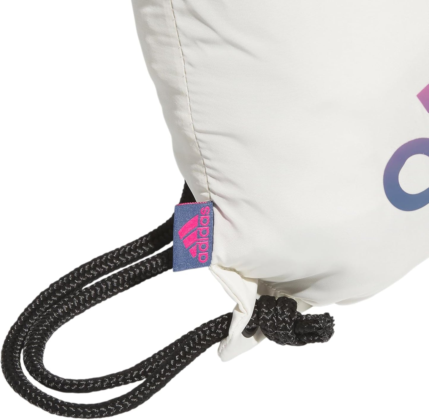 adidas Ready Sackpack – Drawstring Backpack Lightweight Small Gym Bag, Off White/Pulse Magenta Pink/Preloved Ink Blue/1.0, One Size