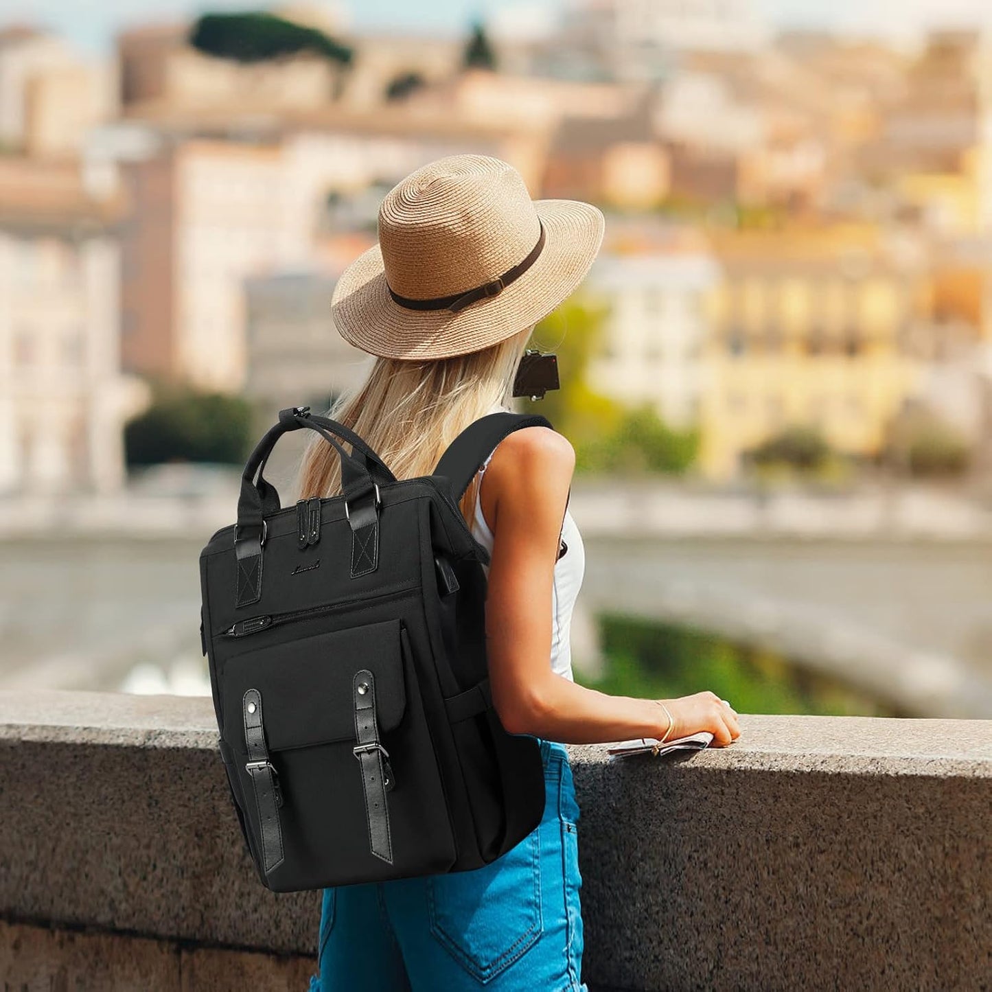 LOVEVOOK Laptop Backpack for Women Work Travel Commuter Backpack Business Computer Bag Doctor Nurse