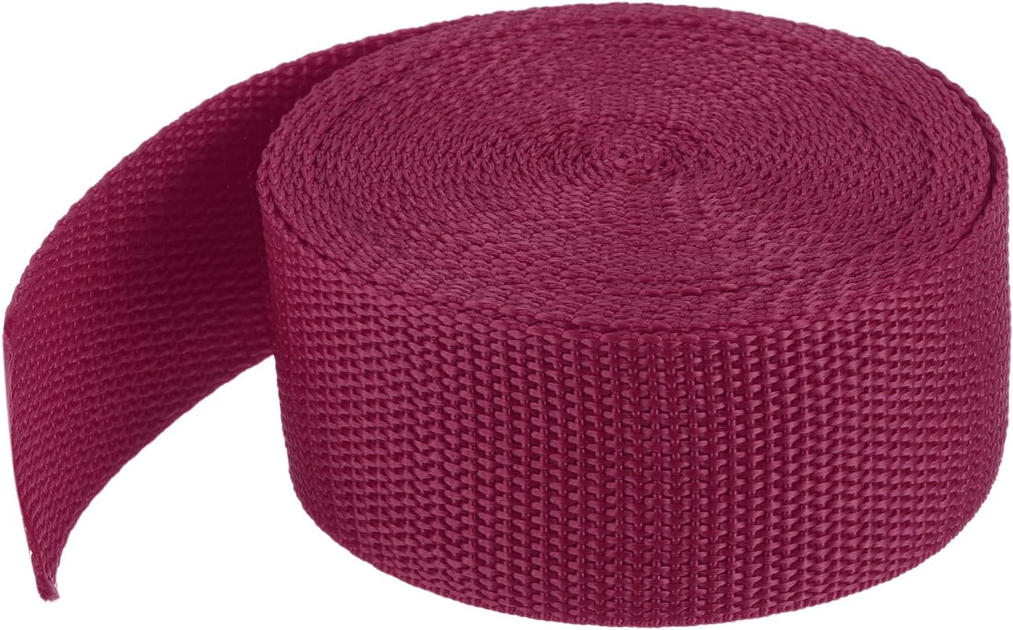 MECCANIXITY Lightweight Polypropylene Webbing Strap 1 1/2" 5 Yard Backpack Strapping Band Dark Red