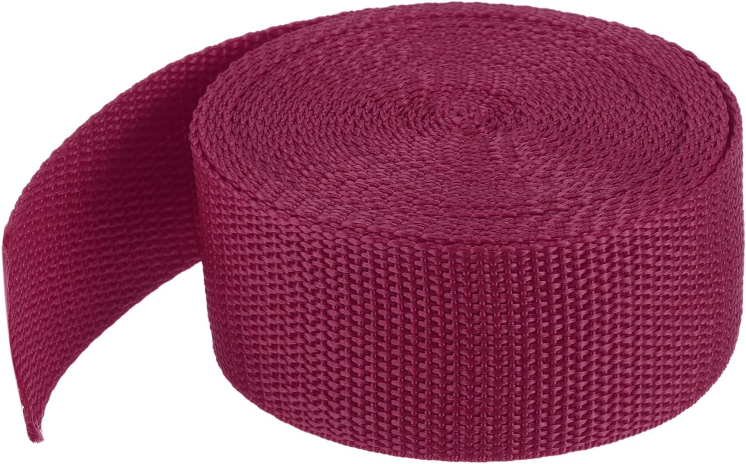 MECCANIXITY Lightweight Polypropylene Webbing Strap 1 1/2" 5 Yard Backpack Strapping Band Dark Red