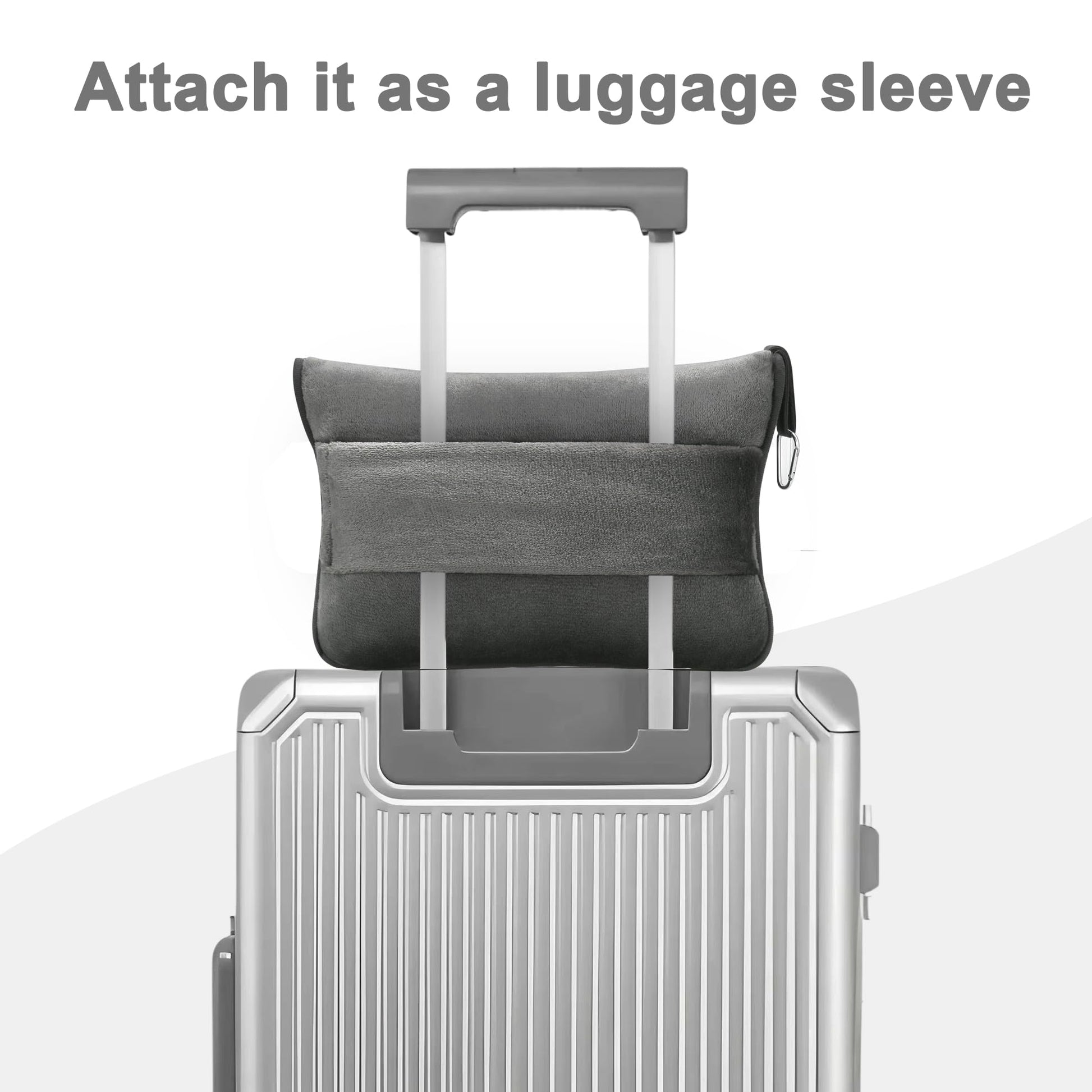 Travel Blanket and Pillow Compact, Premium Soft 2 in 1 Airplane Blanket with Soft Bag