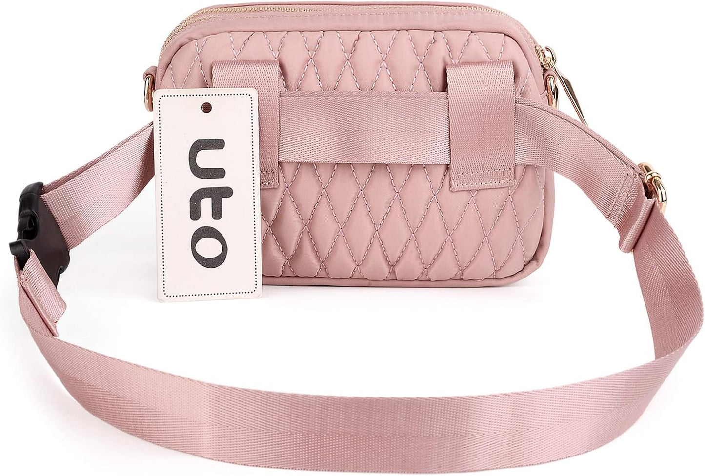 UTO Fanny Pack for Women 5 Ways Convertible Chest Bag Waterproof Fashion Lightweight Travel Waist Pack Purse