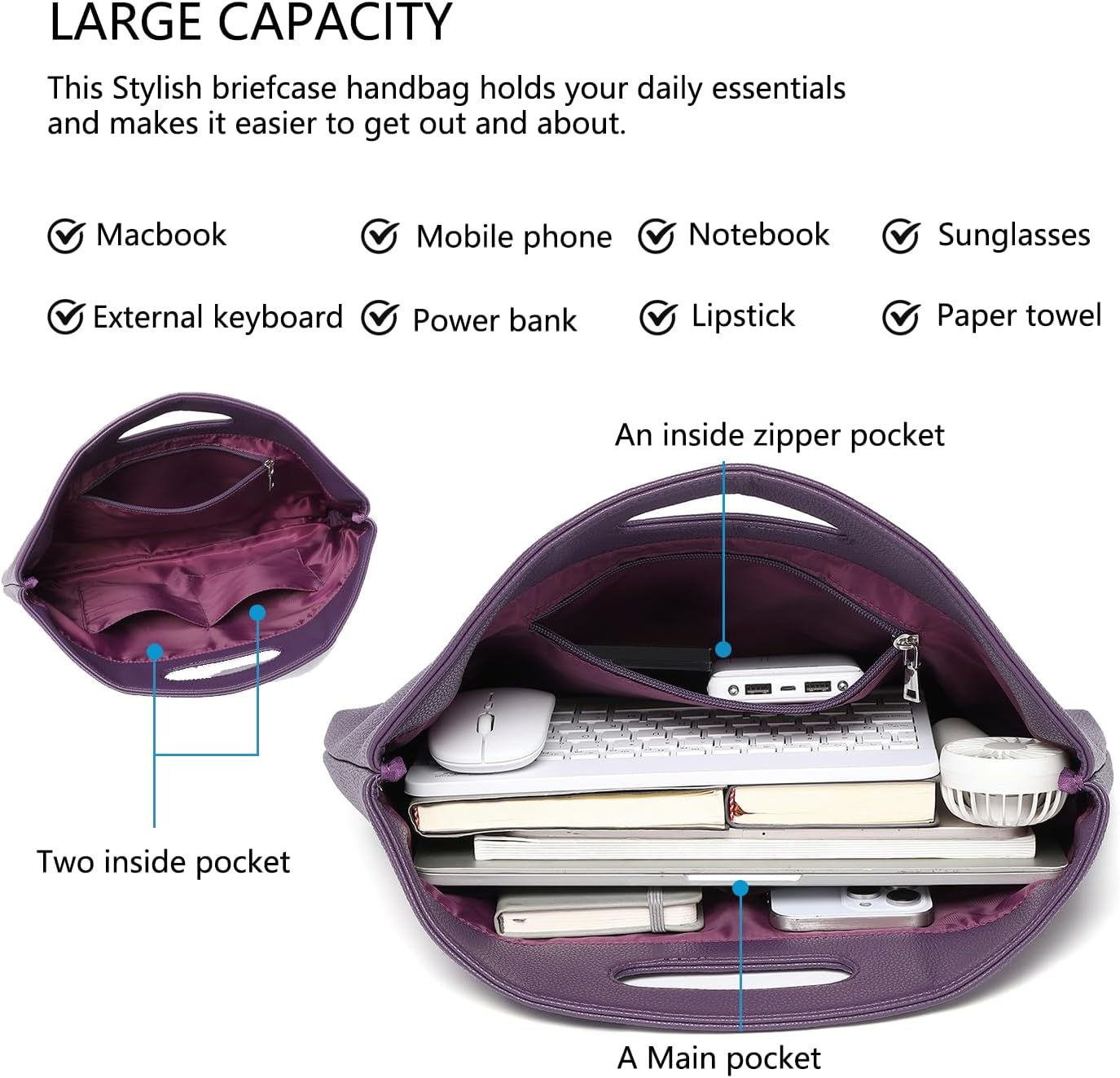 Official Document Computer Bag Stylishly Sleek with Multiple Compartments and Easy to Carry Design