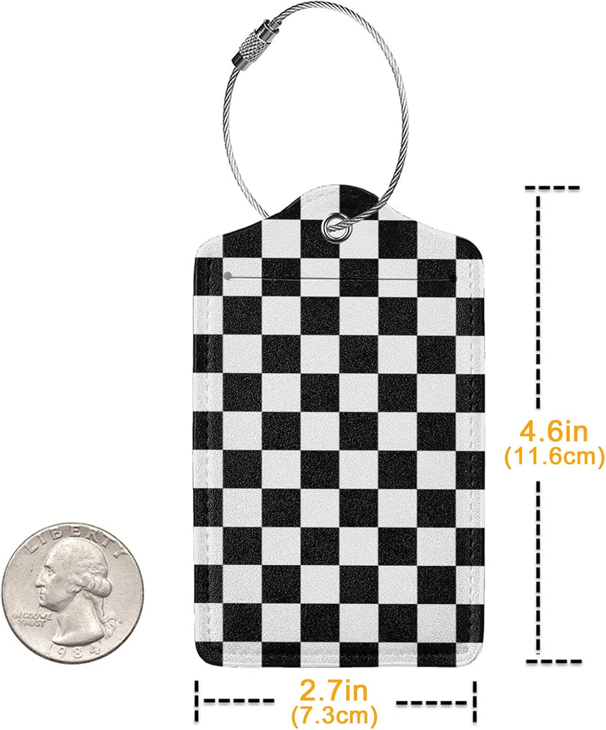 2 Pack Luggage Tags for Travel PU Leather Luggage Tag Name ID Labels with Privacy Cover for