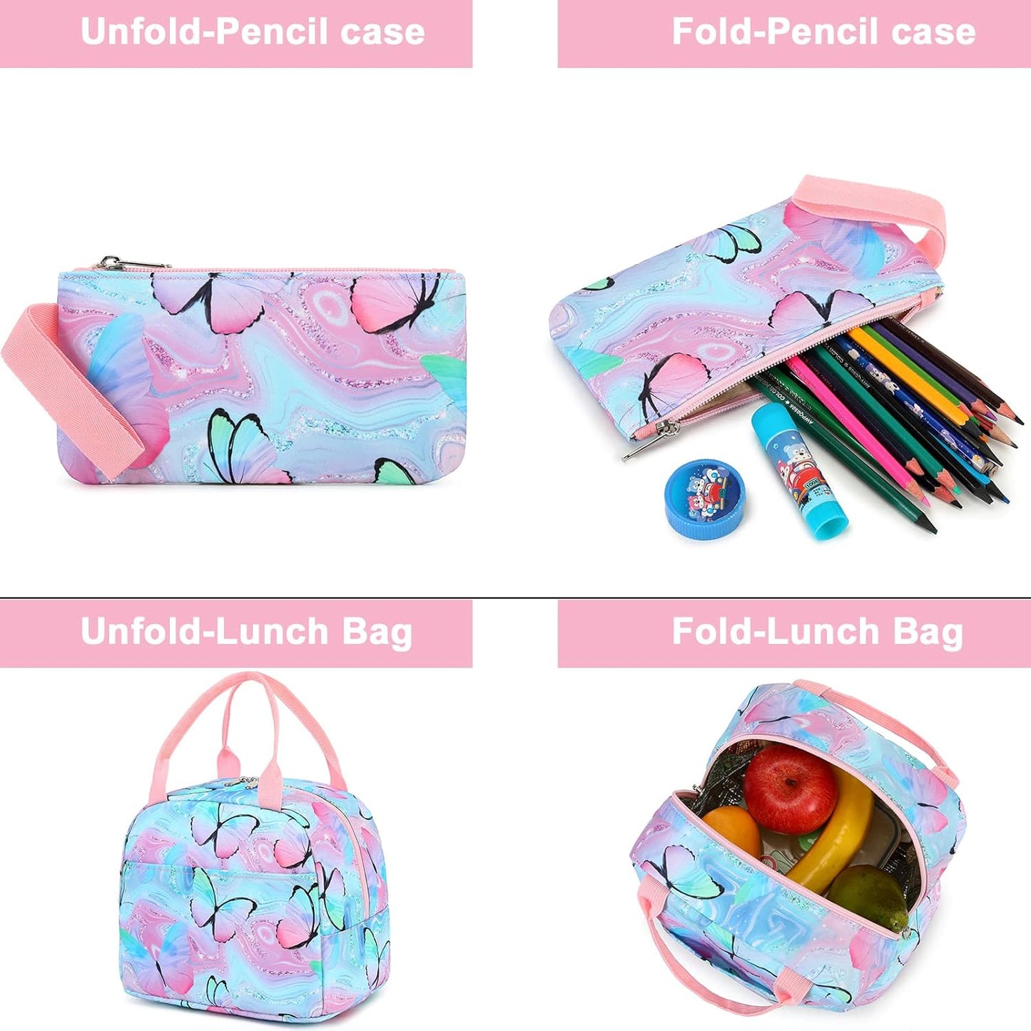 CAMTOP School Backpack for Kids Girls Boys Backpacks with Lunch Box Kindergarten Elementary BookBag Set for Age 4-10
