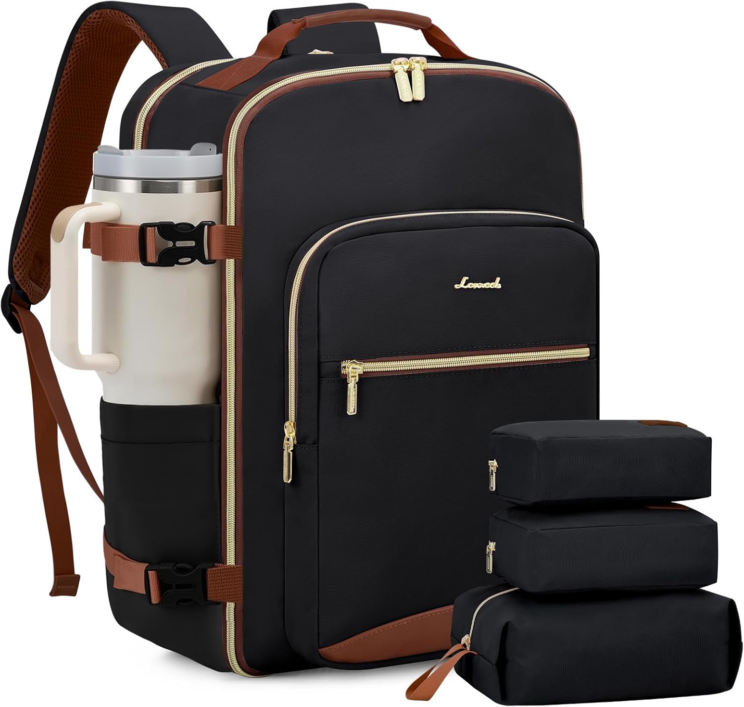 LOVEVOOK 40L Travel Backpack for Women & Men, Airline Approved Carry On Luggage with 3 Packing