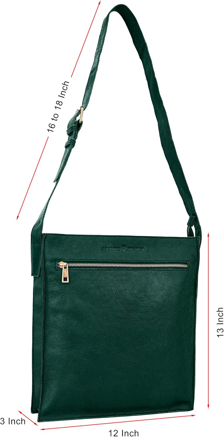 ANTONIO VALERIA Austin Premium Leather Messenger Bag for Men
