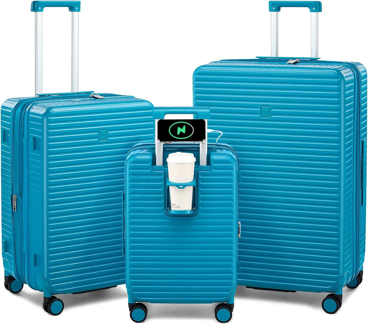 Hard Shell Suitcases Expandable Travel Luggage Sets 3 Piece, Carry on and Check in 3 Piece Luggage