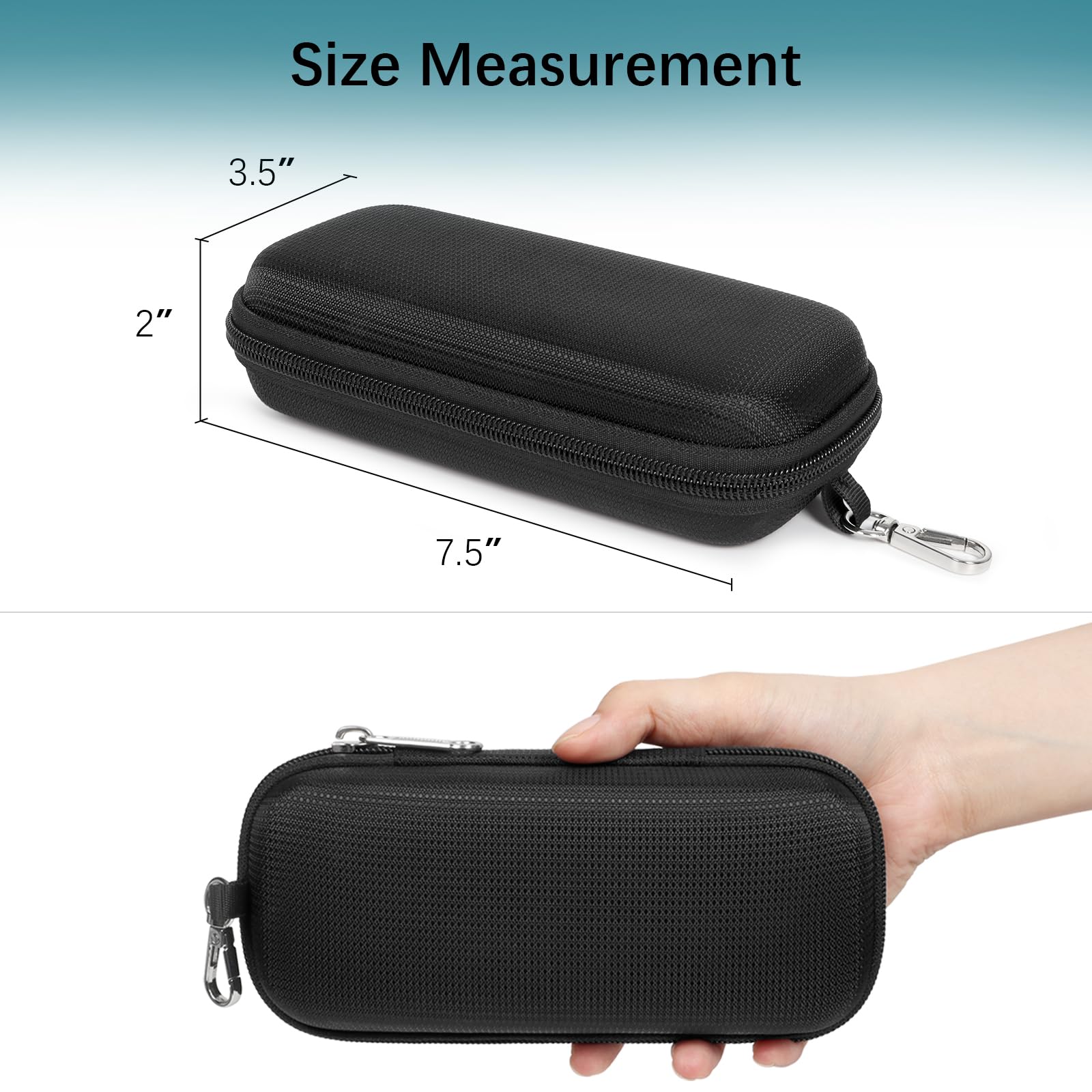 Tangoner Double Eyeglasses Case Hard Shell Dual Sunglasses Organizer with Zipper Closure Travel