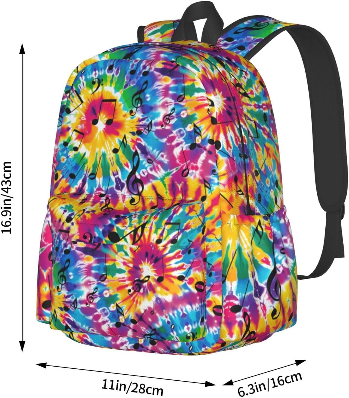 Tie Dye Backpack School Bag Lightweight Bookbag Laptop Travel Daypack For Kids Girls Boys Teens