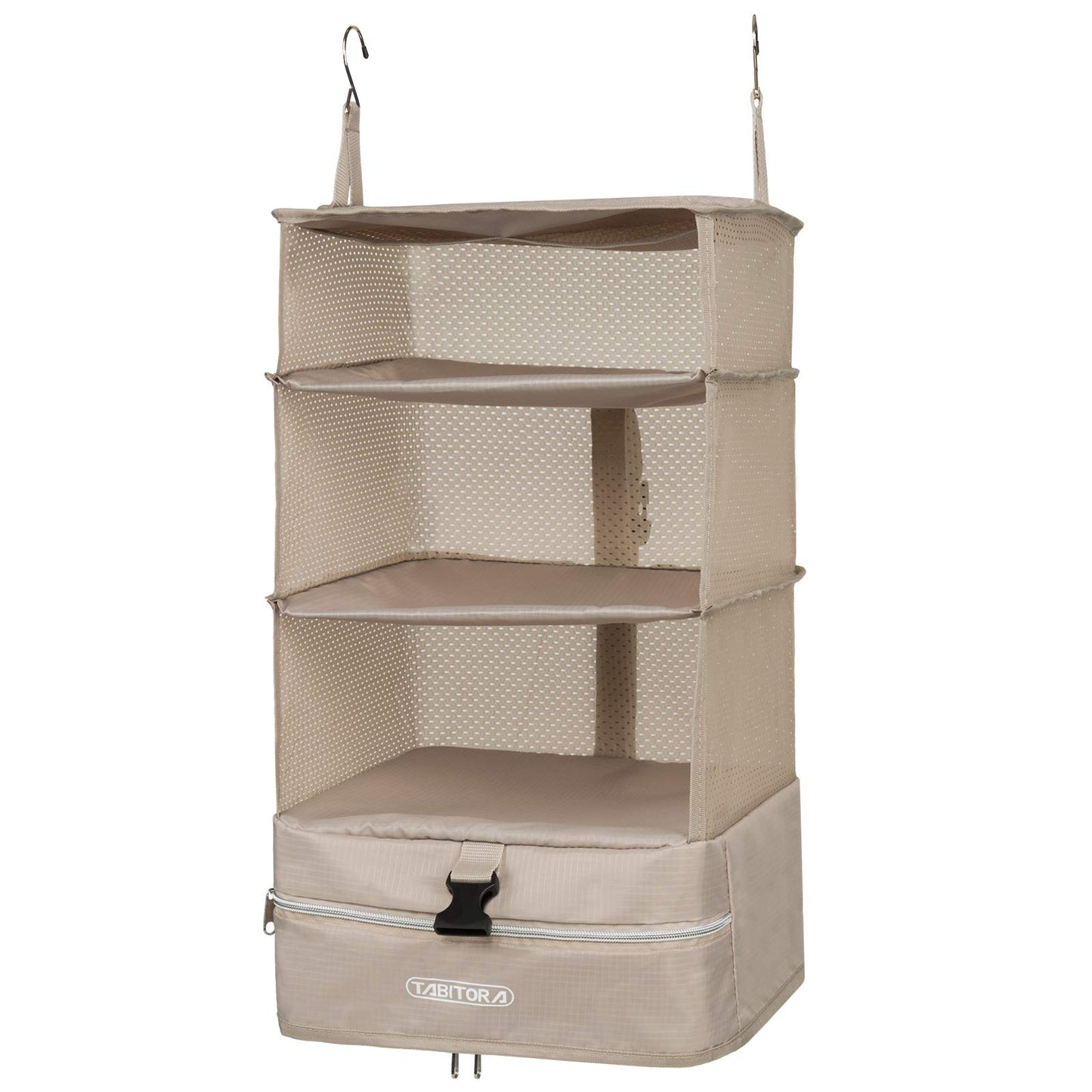 TABITORA Hanging Travel Shelves Bag Luggage Packing Cube Organizer Suitcase Storage Foldable with 2