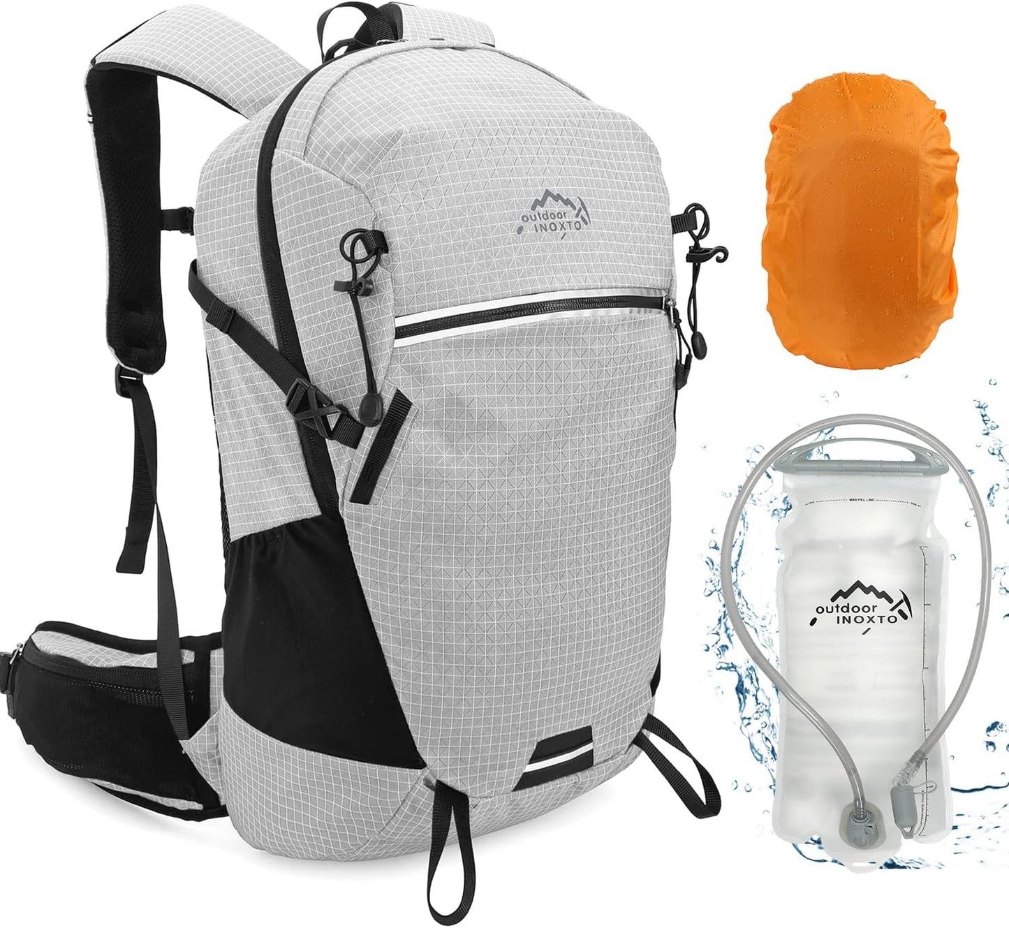 Hydration Backpack, 25L Hiking Backpack with 3L Water Bladder and Rain Cover, Hiking Water Backpack