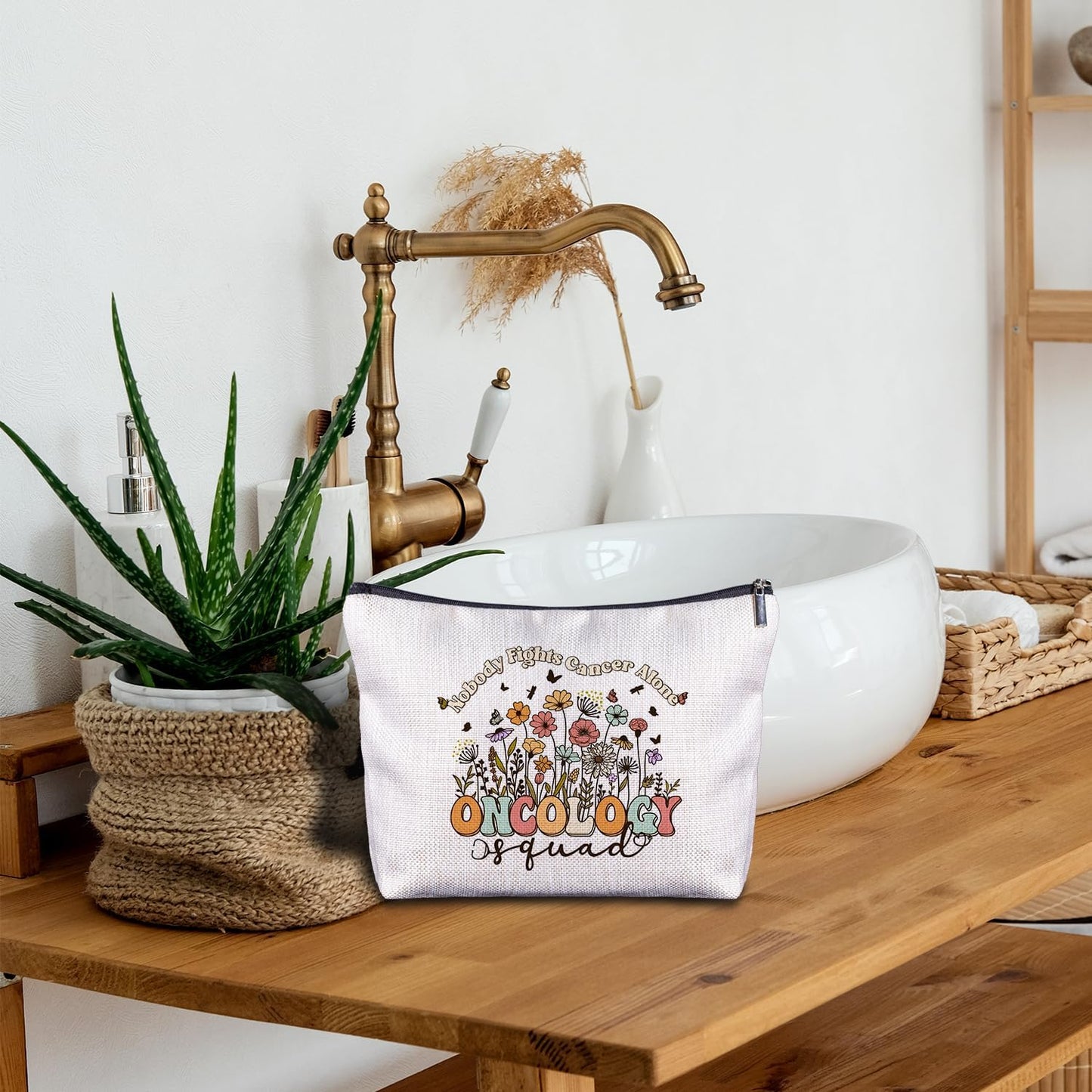 Oncology Nurse Gifts Makeup Bag - Thank You Gift for Oncology Nurse, Appreciation Gift for RN, Practitioner Nurse Week Gift, Graduation Gifts for Nurse Cosmetic Bag