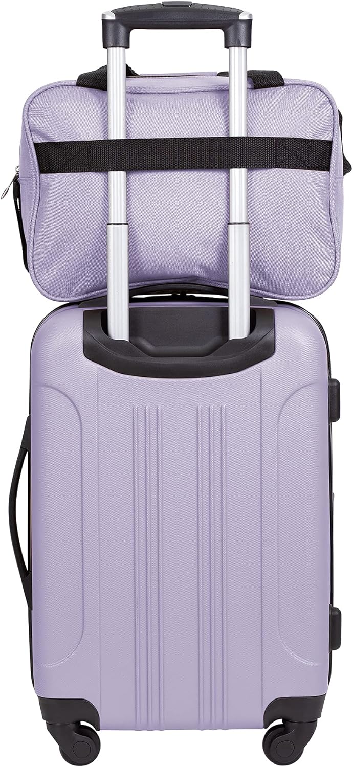 Travelers Club Midtown Hardside Luggage Travel, Lilac, 4-Piece Set