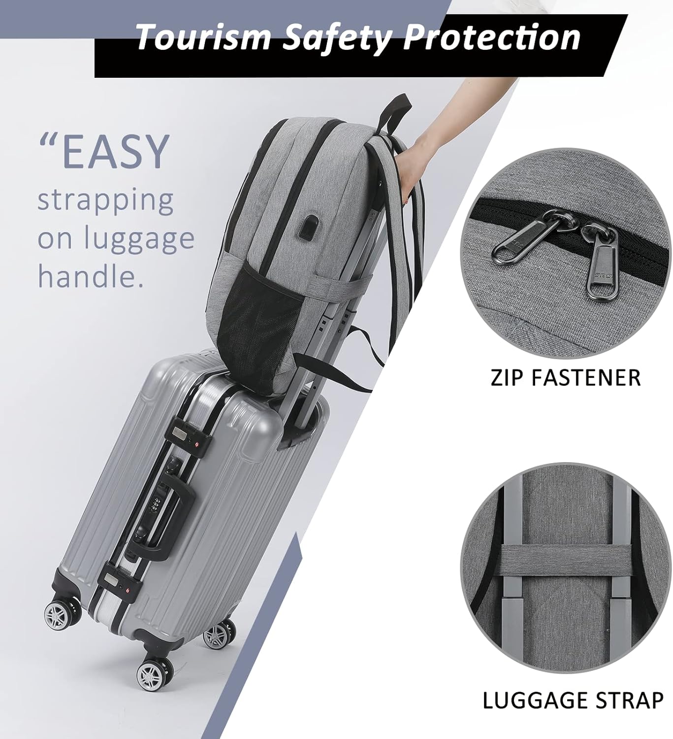 MAXTOP Travel Laptop Backpack Business Backpacks with USB Charging Port Water Resistant School College Bookbag