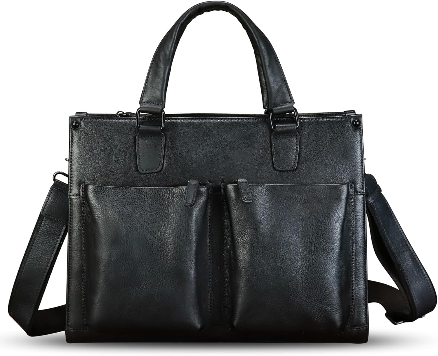 Genuine Leather Messenger Bag Briefcase for Men Vintage Real Leather Shoulder Bag Crossbody Bag