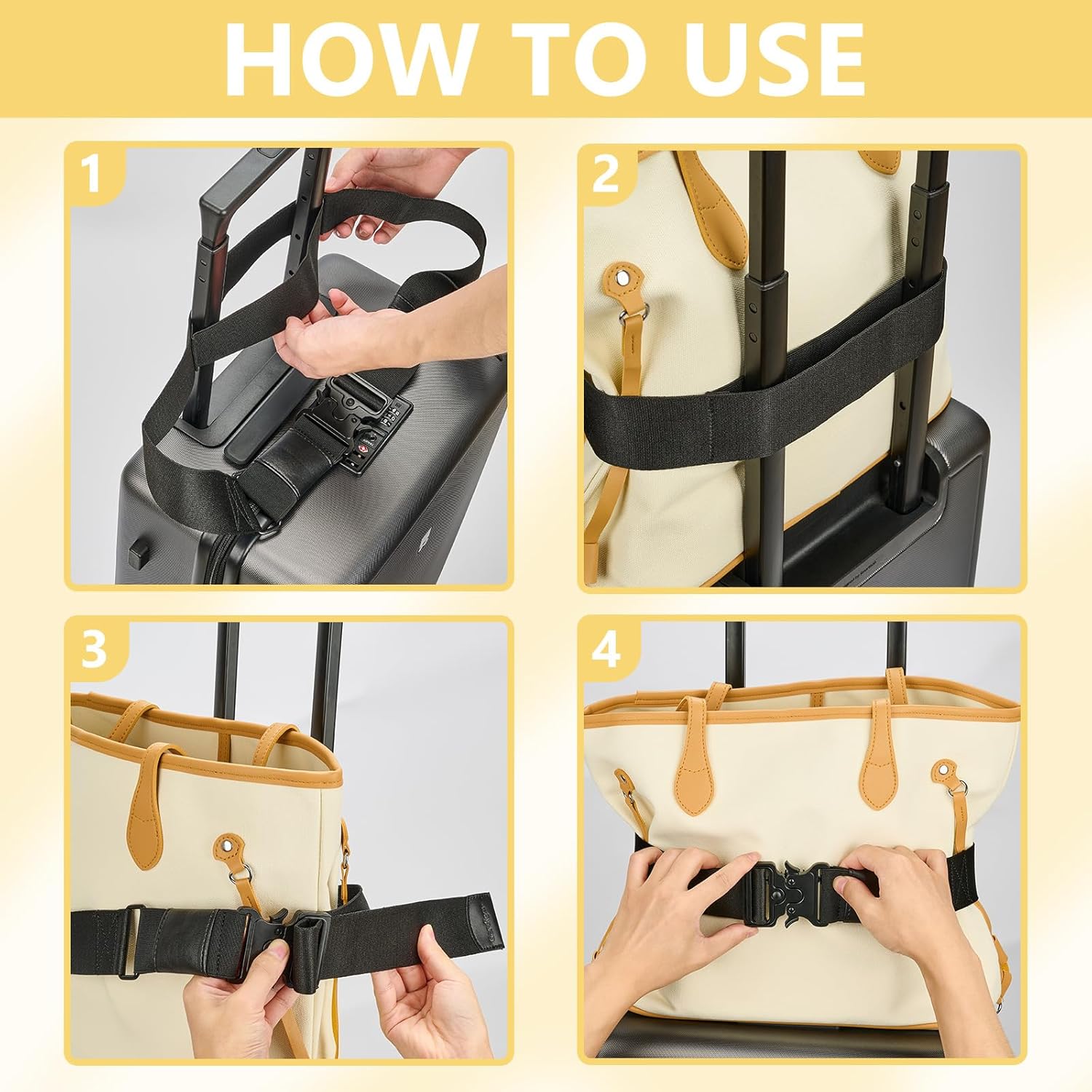 Travel Belt for Luggage, Adjustable Luggage Straps, Add a Bag Luggage Strap for Carry On Bag