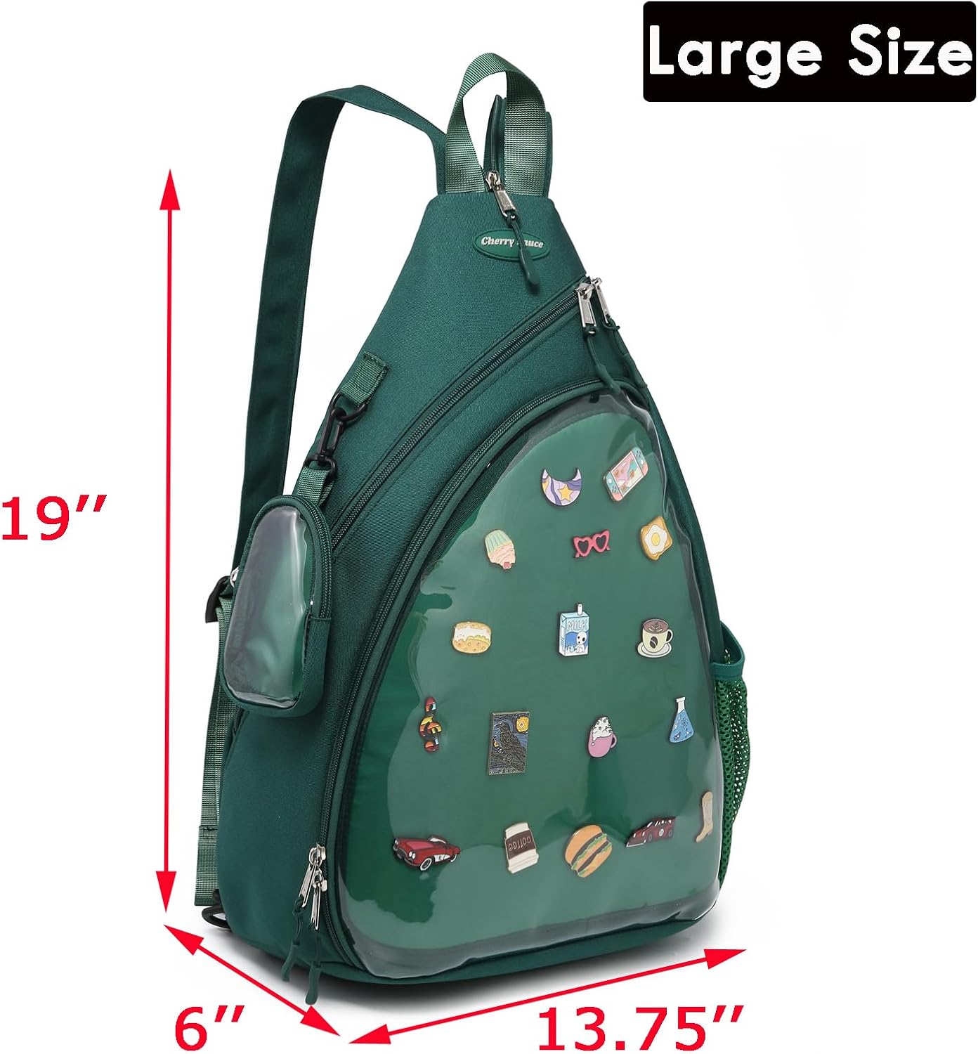 Oxford Ita Bag Kawaii Pin Display Chest Pack Single Shoulder Bag Sport Backpack Hiking Daypack