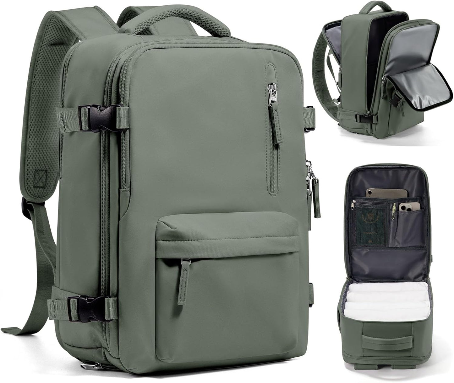 WONHOX Large Travel Backpack Carry on Flight Approved Laptop Work Business Backpack for Women Men Mochila de Viaje