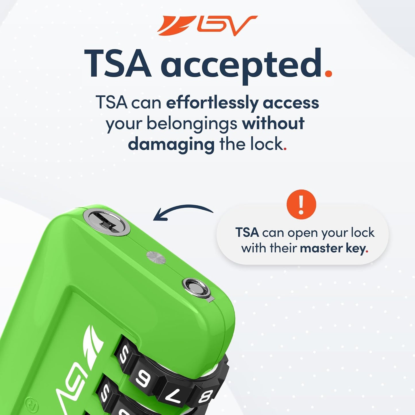 TSA Accpeted Luggage Travel Lock, Set-Your-Own Combination Lock for School Gym, Golf Bag, Locker