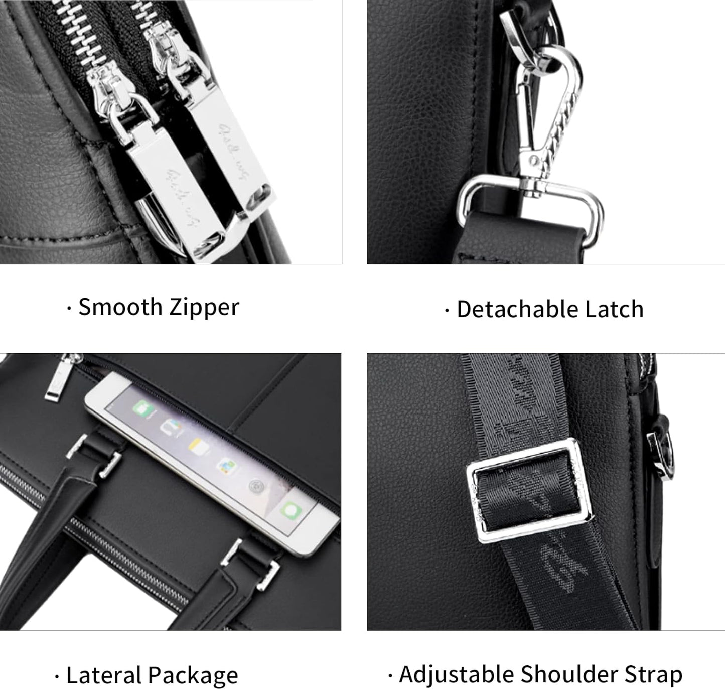 FSD.WG]Business Bag Leather Briefcase Shoulder Laptop Business Bag for Men