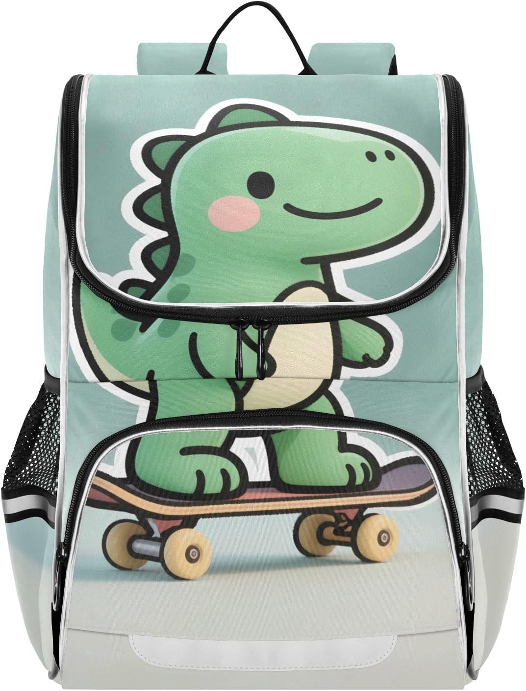 Dinosaur Skateboard Cute Backpack For Girls Kids Backpack Boys Teen School Bag Bookbag Travel Daypacks