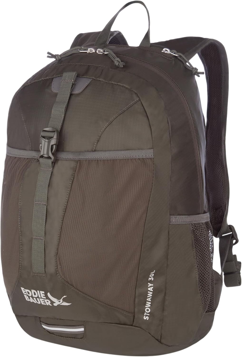 Eddie Bauer Stowaway Packable Backpack | Travel | Outdoor | Lightweight | Foldable | Durable | Ripstop Polyester | 30L - Dark Forest