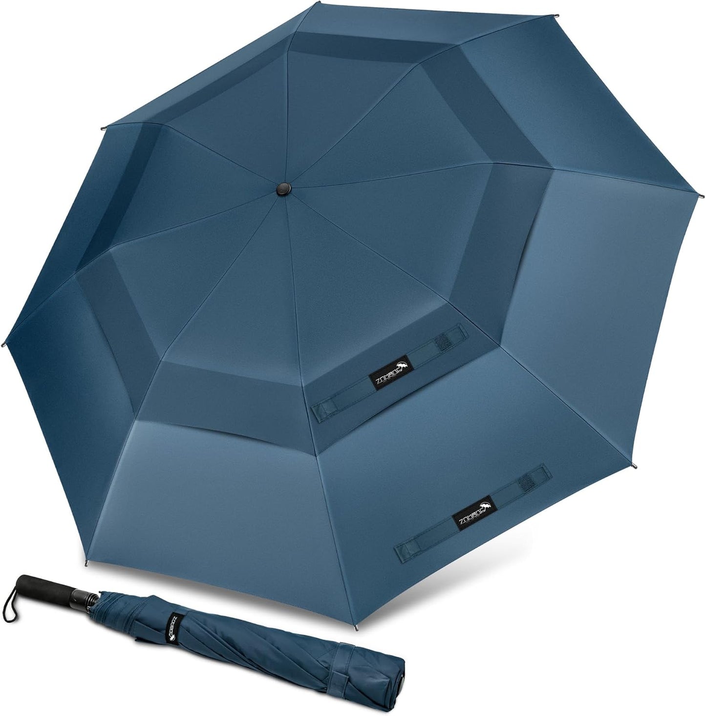 ZOMAKE Compact Golf Umbrella 42/54/62 Inch,Large Golf Umbrellas Windproof Automatic Open Portable Collapsible Travel Umbrella for Men Women