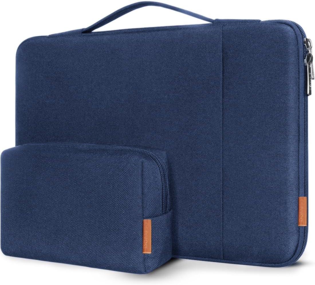 DOMISO 17.3 inch Laptop Sleeve Case Water Resistant Shockproof Protective Computer Bag for 17.3" Notebook/HP Pavilion Envy 17/IdeaPad/LG Gram/MSI with Accesory Bag,Navy
