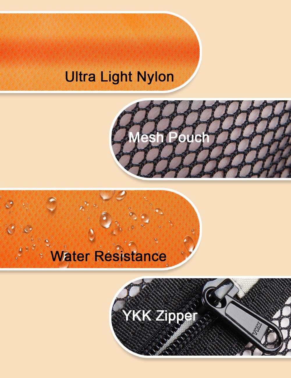 GOX Travel Toiletry Bag Dopp Kit Case for Men Multifunction Packing Organizer Pouch(Orange/Grey)